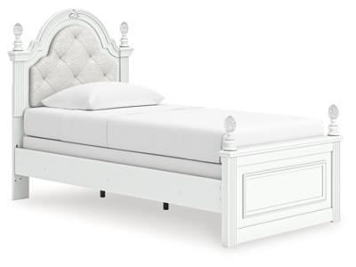 Signature Design by Ashley Kozlani Twin Upholstered Panel Bed, Dresser and Mirror - PCB1819B14