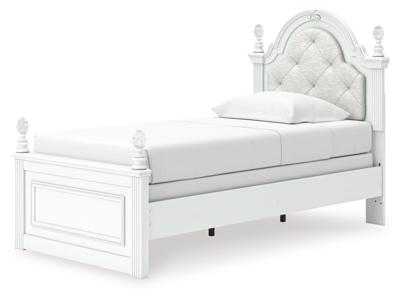 Signature Design by Ashley Kozlani Twin Upholstered Panel Bed, Dresser and Mirror - PCB1819B14