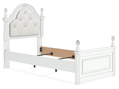 Signature Design by Ashley Kozlani Twin Upholstered Panel Bed, Dresser and Mirror - PCB1819B14