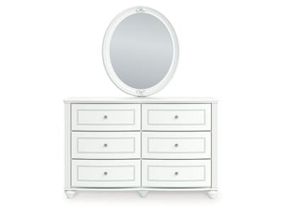 Signature Design by Ashley Kozlani Twin Upholstered Panel Bed, Dresser and Mirror - PCB1819B14