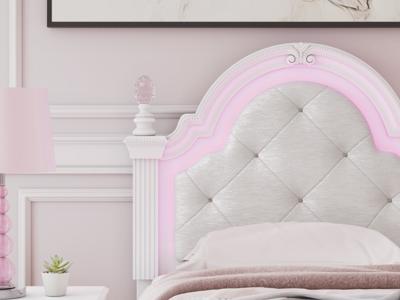 Signature Design by Ashley Kozlani Twin Upholstered Panel Bed, Dresser and Mirror - PCB1819B14