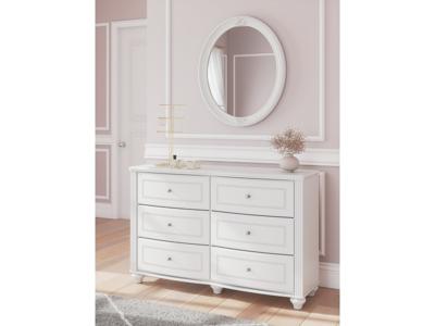Signature Design by Ashley Kozlani Twin Upholstered Panel Bed, Dresser and Mirror - PCB1819B14
