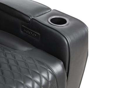 Primo International Colton Power Motion Sofa in Black - COLTON-SOFA