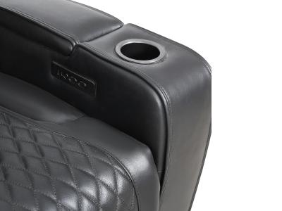 Primo International Colton Power Motion Sofa in Black - COLTON-SOFA