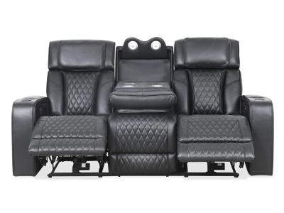 Primo International Colton Power Motion Sofa in Black - COLTON-SOFA