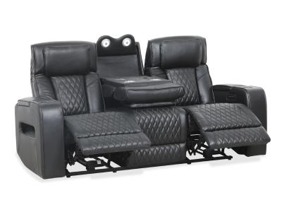 Primo International Colton Power Motion Sofa in Black - COLTON-SOFA