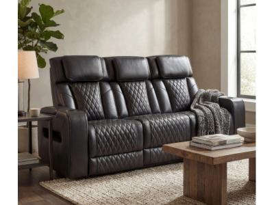 Primo International Colton Power Motion Sofa in Black - COLTON-SOFA