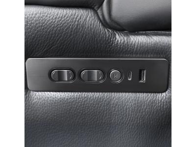 Primo International Colton Power Motion Loveseat in Black - COLTON-LOVE