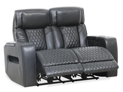 Primo International Colton Power Motion Loveseat in Black - COLTON-LOVE