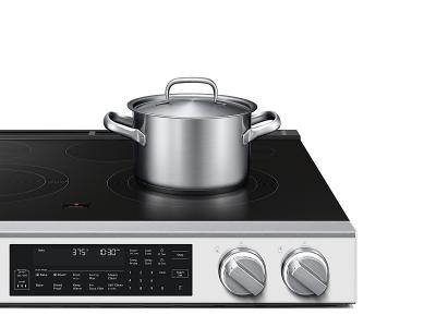 30" Samsung 6.3 Cu. Ft. Electric Slide-In Range True Convection with Air Fry Max - NSE90H63SWAC