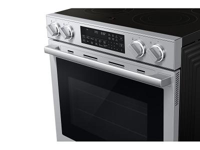 30" Samsung 6.3 Cu. Ft. Electric Slide-In Range True Convection with Air Fry Max - NSE90H63SRAC