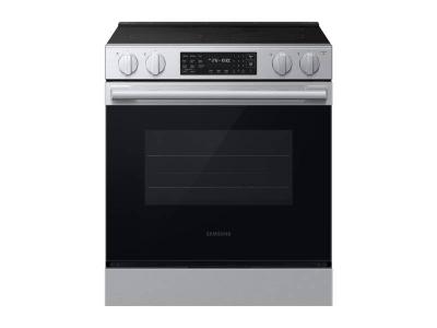 30" Samsung 6.3 Cu. Ft. Electric Slide-In Range Fan Convection with Air Fry Max - NSE70H63SRAC