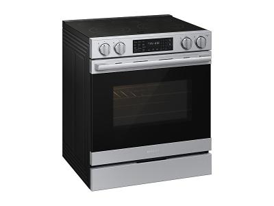 30" Samsung 6.3 Cu. Ft. Electric Slide-In Range True Convection with Air Fry Max - NSE80H63SRAC