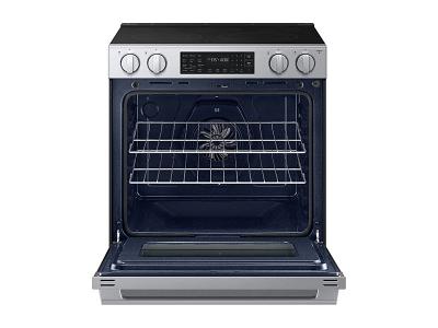 30" Samsung 6.3 Cu. Ft. Electric Slide-In Range True Convection with Air Fry Max - NSE80H63SRAC