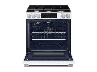 30" Samsung 6.0 Cu.Ft. Gas Slide-In Range True Convection with Air Fry Max | Air Sous Vide | Soft Closing Door - NSG90H60SWAA