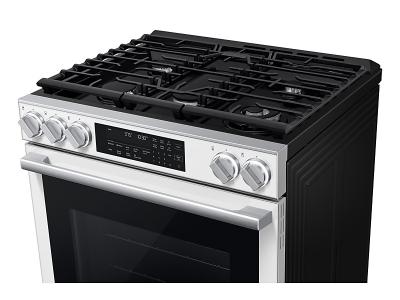 30" Samsung 6.0 Cu.Ft. Gas Slide-In Range True Convection with Air Fry Max | Air Sous Vide | Soft Closing Door - NSG90H60SWAA