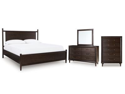 Benchcraft Dantenton Queen Panel Dresser Mirror and Chest - B611-Q5PC-K