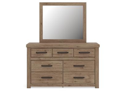 Signature Design by Ashley Oliandon Queen Panel Bed, Dresser and Mirror - PCB2844B3