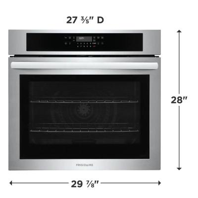 30" Frigidaire 5.3 Cu. Ft. Electric Single Wall Oven in Stainless Steel - FCWS3030AS
