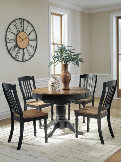 Clorazi Extension Dining Table and 4 Chairs - PCD619D2