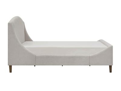 Sabrina Collection King Upholstered Platform Bed in Beige Chenille - 5835BEK-K