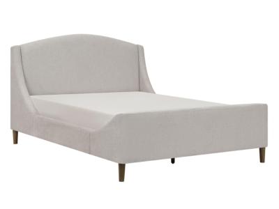 Sabrina Collection King Upholstered Platform Bed in Beige Chenille - 5835BEK-K