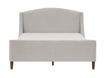 Sabrina Collection King Upholstered Platform Bed in Beige Chenille - 5835BEK-K