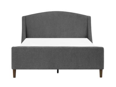 Sabrina Collection Queen Upholstered Platform Bed in Dark Grey Chenille - 5835DGQ-K