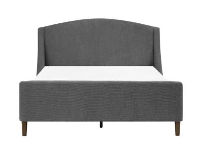 Sabrina Collection King Upholstered Platform Bed in Dark Grey Chenille - 5835DGK-K