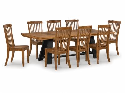 Signature Design by Ashley Greddinton Extension Dining Table and 6 Chairs - PCD824-EXT-7PC-BR-K