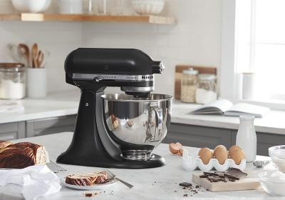 9" KitchenAid Artisan Series 5 Quart Tilt-Head Stand Mixer - KSM150PSBM