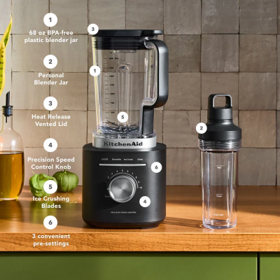 Kitchenaid Pure Power Blender with Personal Blending Jar - KSB2079BM