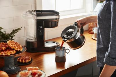 KitchenAid 12 Cup Drip Coffee Maker with Spiral Showerhead - KCM1208OB