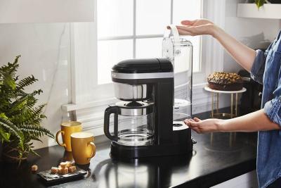 KitchenAid 12 Cup Drip Coffee Maker with Spiral Showerhead - KCM1209OB