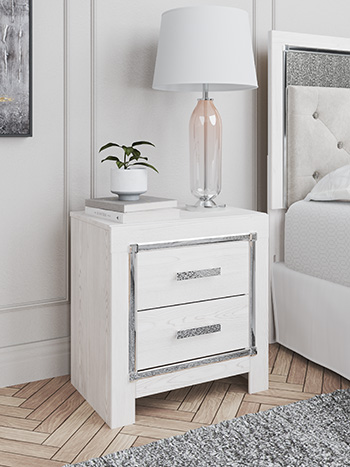 Signature Design by Ashley Altyra Two Drawer Night Stand White - B2640-92