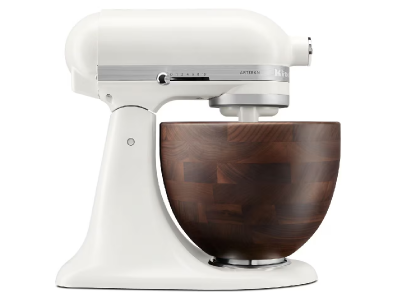 Kitchenaid ArtiSan Series 5 Quart Tilt Head Stand Mixer with Walnut Wood Bowl - KSM156WBPL
