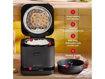 KitchenAid Compact Grain and Rice Cooker in Black Matte - KGC2154BM