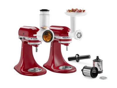 KitchenAid Food Grinder  Fresh Prep Slicer/Shredder Attachment Bundle - KSM2VSGA