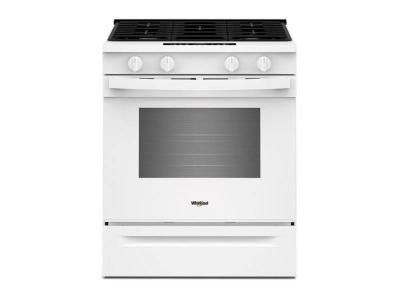 30" Whirlpool Gas Smart Range with Air Cooking Technology and Steam Clean - WSGS4530TW