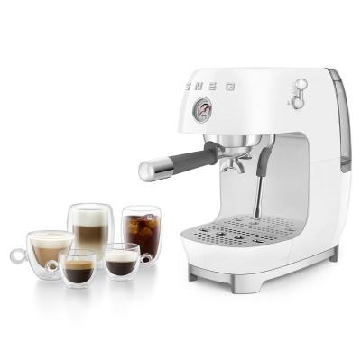 SMEG 50's Style Espresso Manual Coffee Machine - ECF03WHUS
