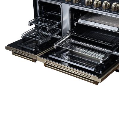 48" Forno 6.7 Cu. Ft. Valente Gas Range with 8 Sealed Burners - FFSGS6299-48CPBLK