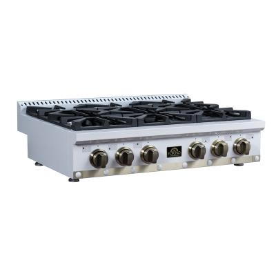 36" Forno Valente Gas Cooktop with 6 SealedBurners - FCTGS5799-36CPWHT