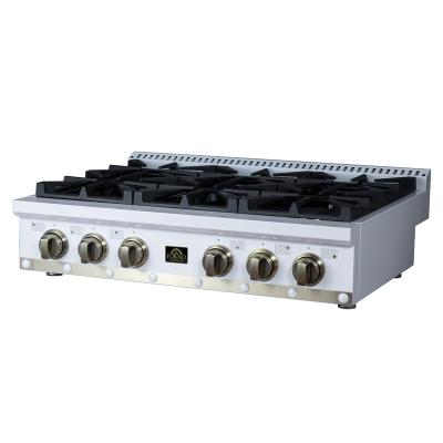36" Forno Valente Gas Cooktop with 6 SealedBurners - FCTGS5799-36CPWHT