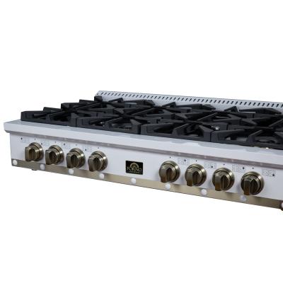 48" Forno Valente Gas Cooktop with 8 Sealed Burners - FCTGS5799-48CPWHT
