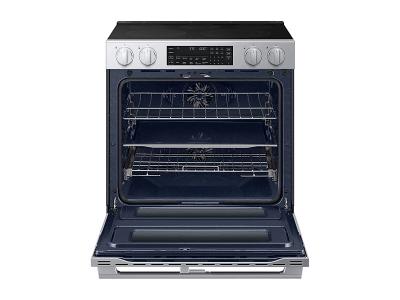 Samsung 6.3 Cu. Ft. Electric Slide-In Range with 90H Flex Duo True Convection Air Fry Max and Illuminated Precision Knobs - NSE90H63DRAC