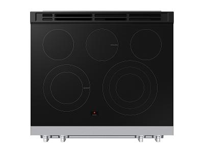 Samsung 6.3 Cu. Ft. Electric Slide-In Range with 90H Flex Duo True Convection Air Fry Max and Illuminated Precision Knobs - NSE90H63DRAC