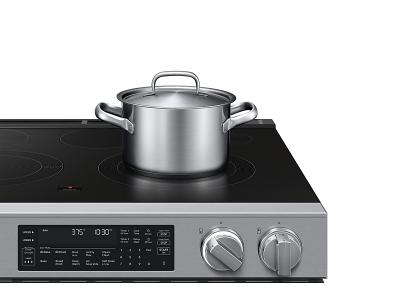 Samsung 6.3 Cu. Ft. Electric Slide-In Range with 90H Flex Duo True Convection Air Fry Max and Illuminated Precision Knobs - NSE90H63DRAC