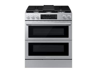 30" Samsung 6.0 Cu. Ft. Gas Slide-In Range with 90H Flex Duo True Convection with Air Fry Max Illuminated Precision Knobs - NSG90H60DRAA