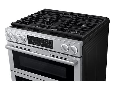 30" Samsung 6.0 Cu. Ft. Gas Slide-In Range with 90H Flex Duo True Convection with Air Fry Max Illuminated Precision Knobs - NSG90H60DRAA