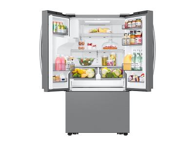 36" Samsung 26 Cu. Ft. Bespoke AI 3-Door French Door Refrigerator RF60 Jumbo S External Water & Ice Dispenser Sphere Ice - RF70F27SERAA